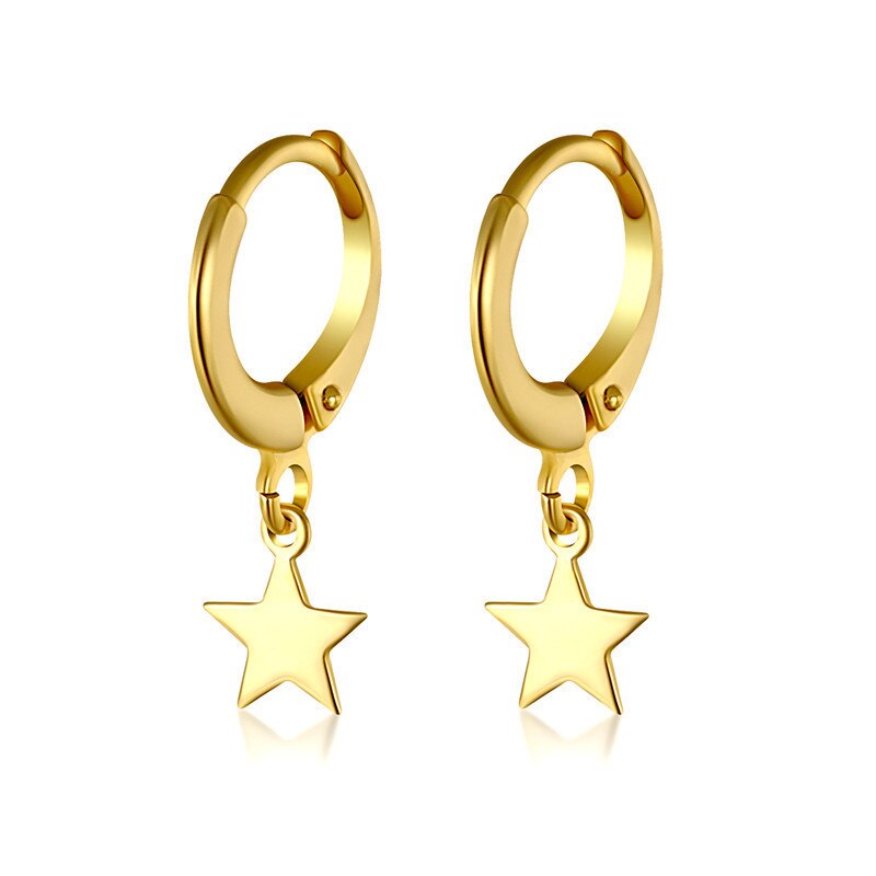 Ying Vahine 100% 925 Sterling Silber Stern Anhänger Zucht Ohrringe für Frauen: Gold-farbe