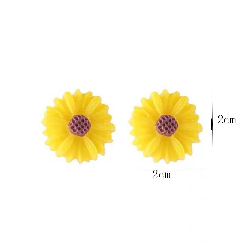 Koreaanse Stijl Leuke Daisy Flower Stud Oorbellen Voor Vrouwen Zomer Verse Bloemen Oorbellen Sieraden Femme Brincos Sieraden