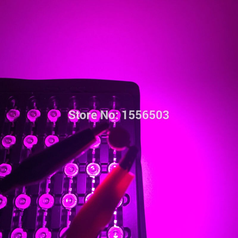 100 stk 1w 3w ledet dioder chip leds kaldhvit naturhvit varmhvit lilla fiolett isblå cyan fullspekter 6000k 10000k