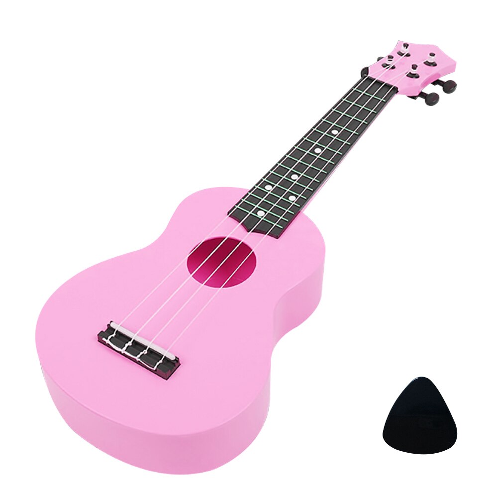 21 tommer 4 strenge akustisk ukulele lille guitar børn begyndere musikinstrument guitar tilbehør børn legetøj: Lyserød
