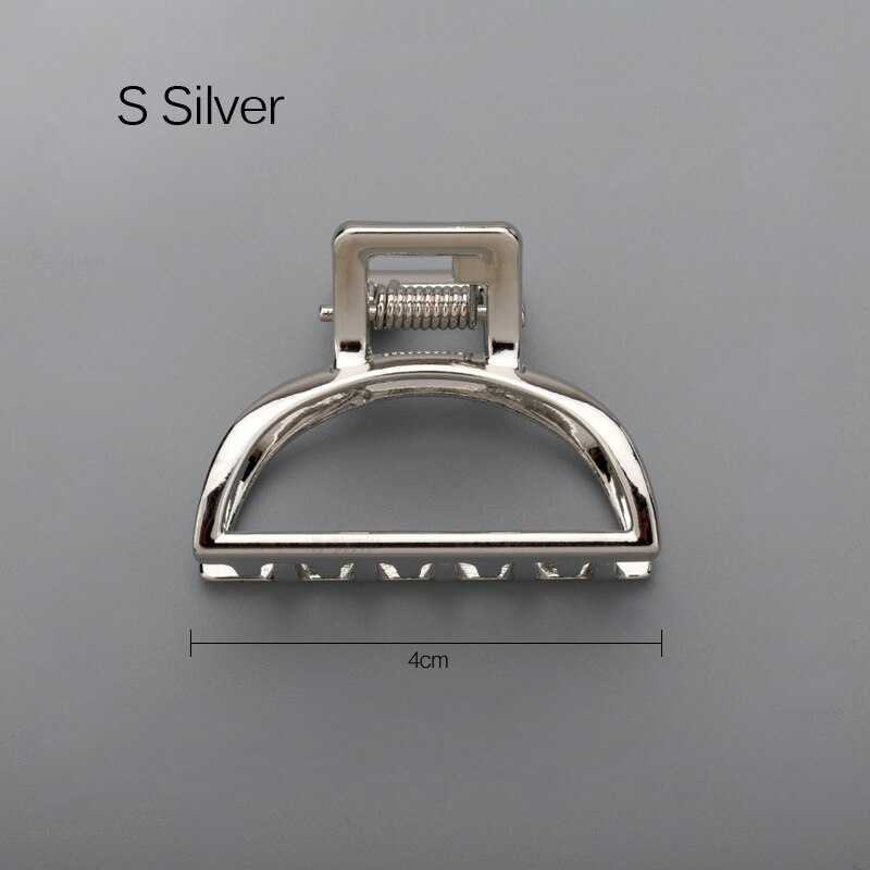 1 pinza para el pelo para niñas y mujeres, pinzas geométricas para el cabello, pinza para el pelo, agarre de Color sólido, horquillas coreanas, pasadores de Metal, herramientas de estilismo: RED