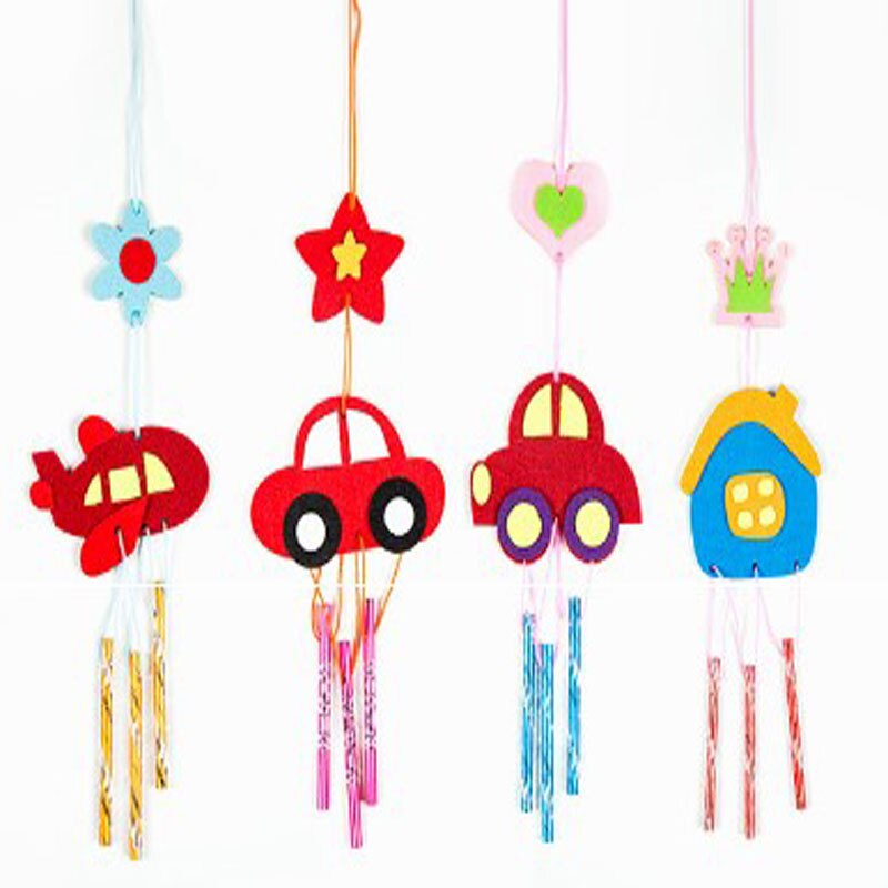 Joli carillon à vent en feutre non tissé | 16 dessins pour la sélection, bricolage, carillon à vent, paquet d'animaux, avion de voiture, décoration de la maison maternelle
