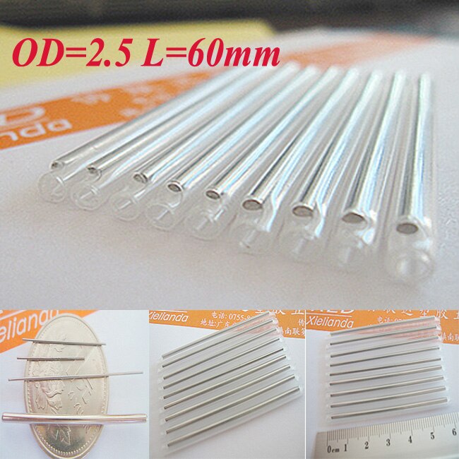 Premium OD2.5 60mm Fiber Optic Fusion Splice Protection Sleeves, Heat Shrinkable Tube -100pcs (Popular)