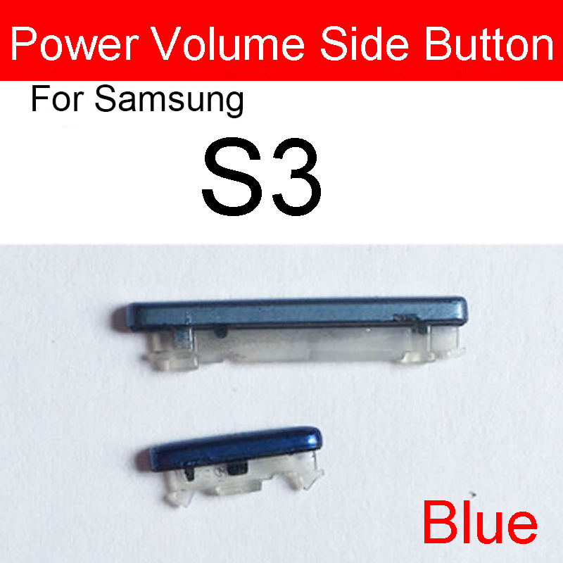 Botón lateral de encendido y volumen para Samsung Galaxy S3, I9300, I9305, I535, I747, T999, L710, 1 Juego (2 uds.)