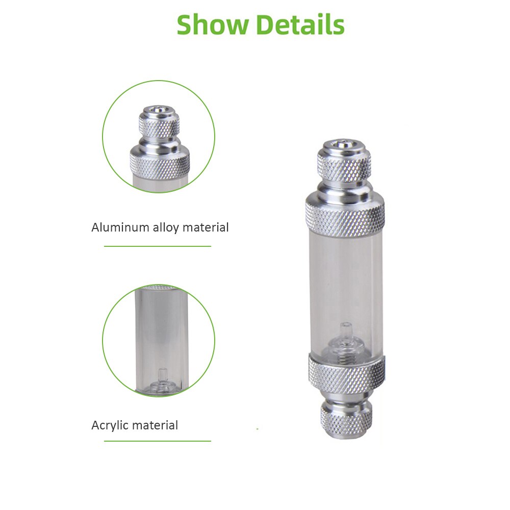 Co2 bellenteller met terugslagklep voor aquarium kooldioxidemeter dubbele kop aluminiumlegering  co2 aquarium