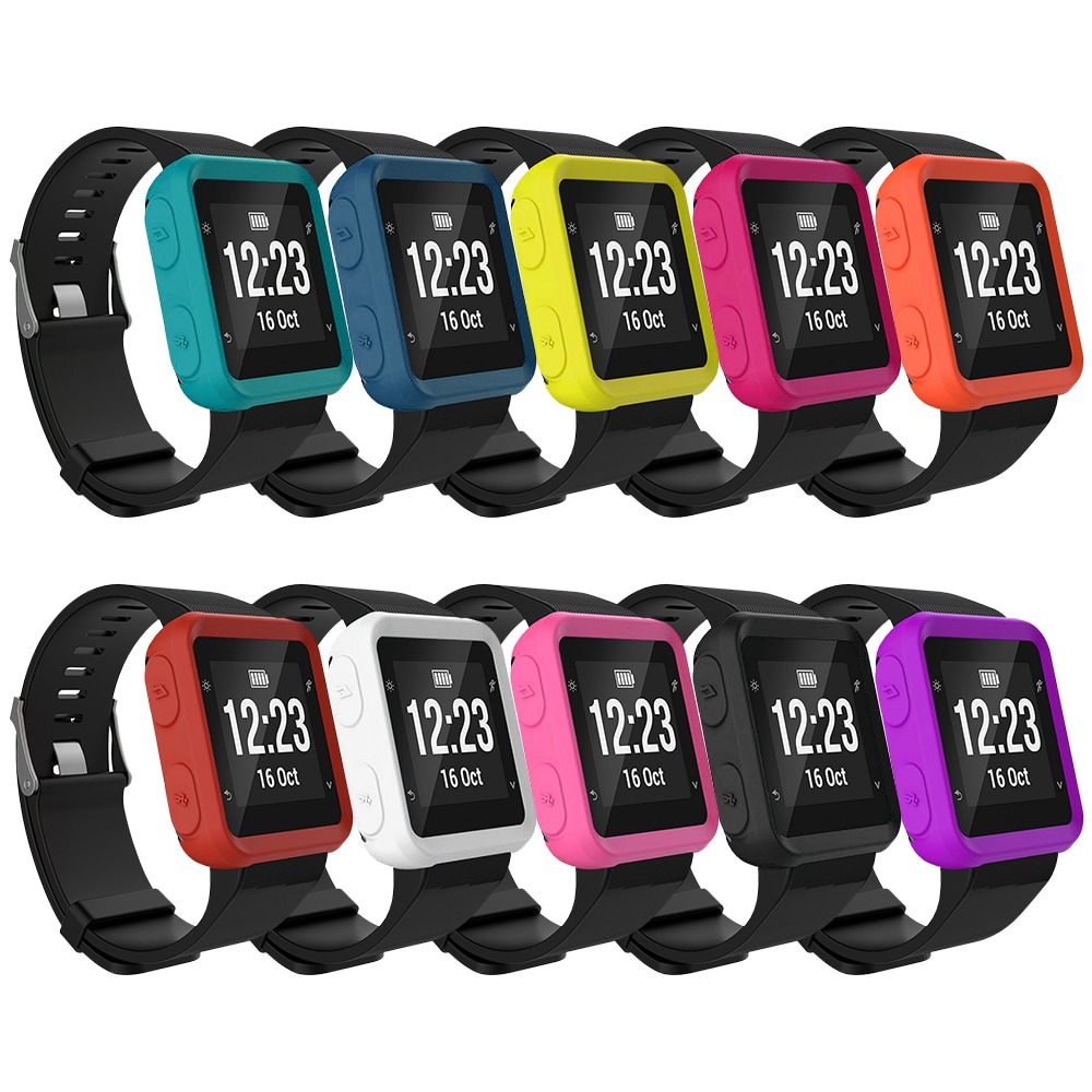For Garmin Forerunner 35/30/S20 Silicone Case Smart Watch Protector Skin Cover for Sport Watch Protection Cover