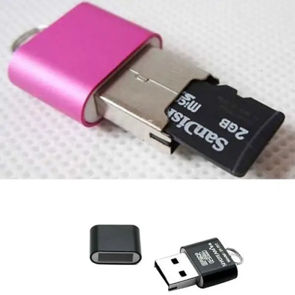 Lector de tarjetas portátil, mini USB 2,0, micro sd, tf, t-flash, adaptador de lector de tarjetas de memoria, unidad flash