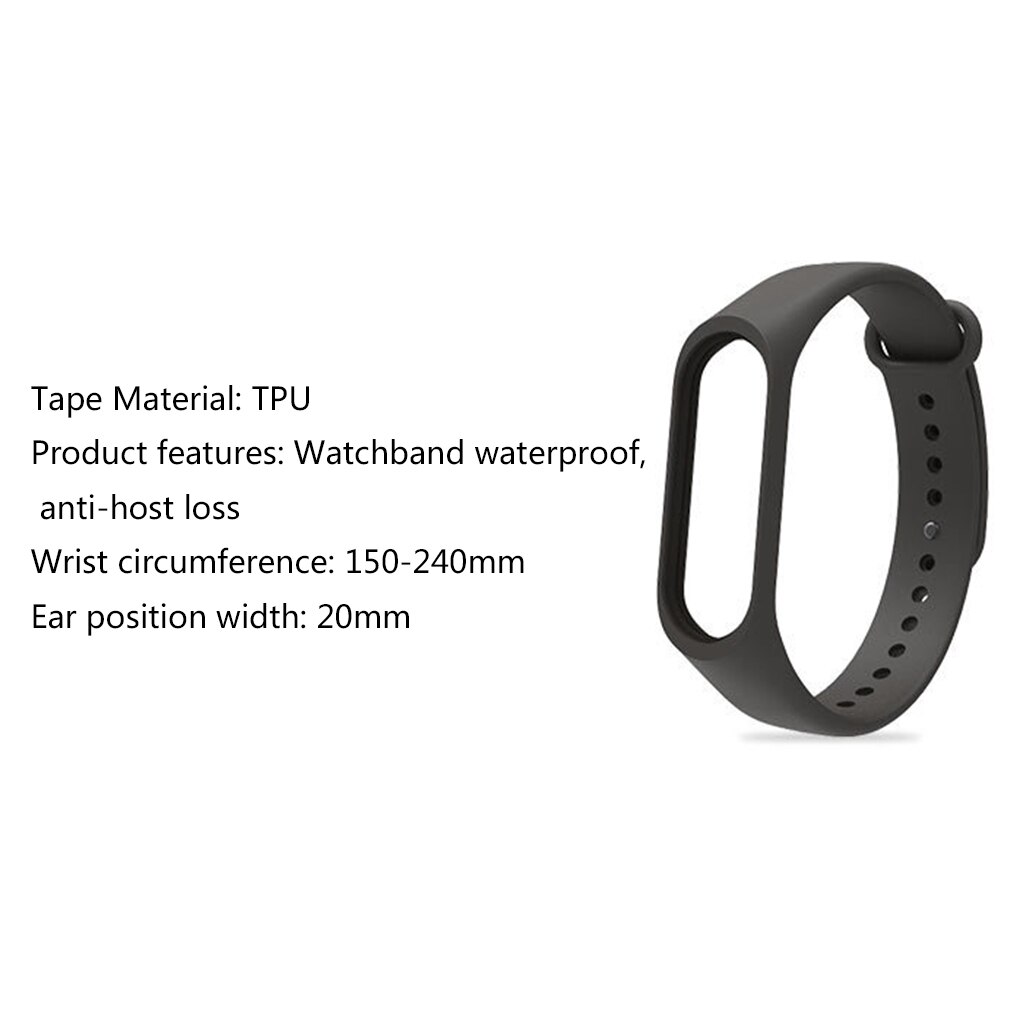 Replacement for Xiaomi Mi Band 3/4 Silicone Wristband Double Colors/Solid Sports Watch Wrist Strap Band