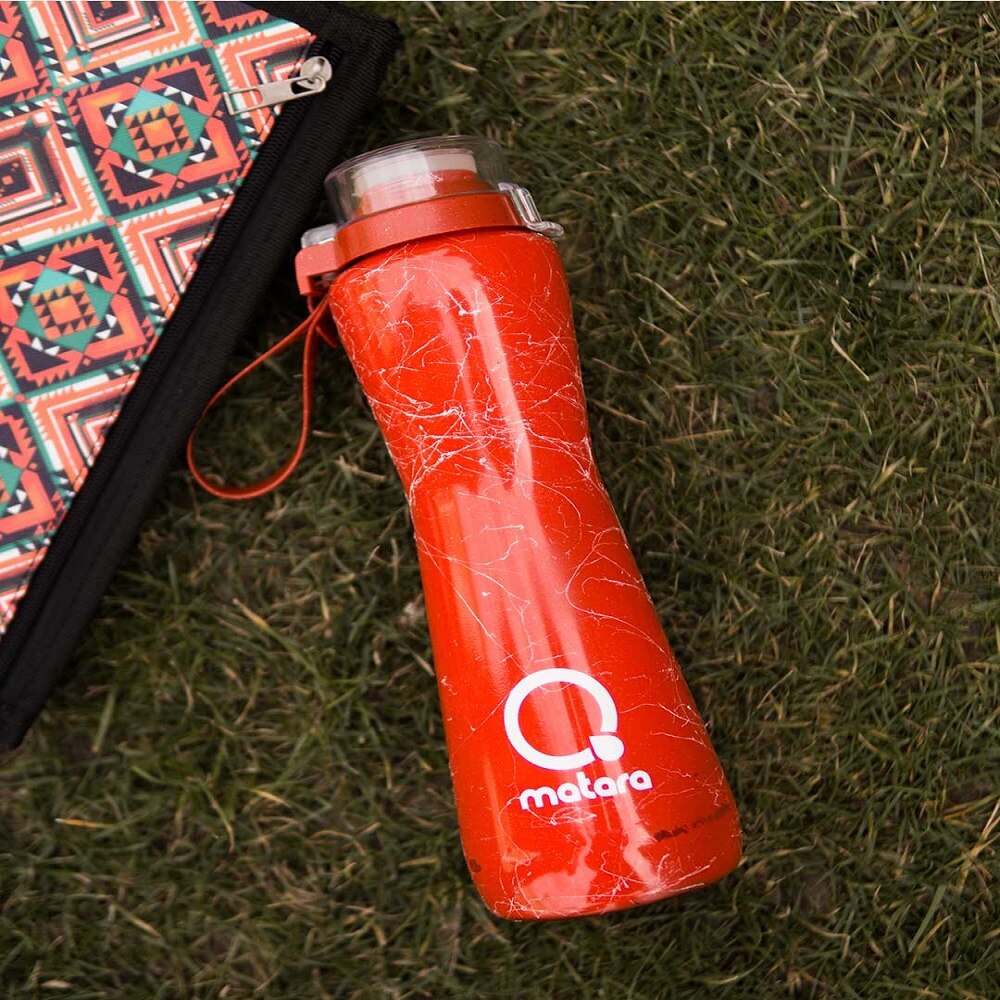 Glass Healthy Drink Bottle 750 ml 25Oz Protein Shake Sports Bicycle Outdoor Travel Botella Portable Leakproof Water BPA Free: DAILY MARBLE RED&WHITE