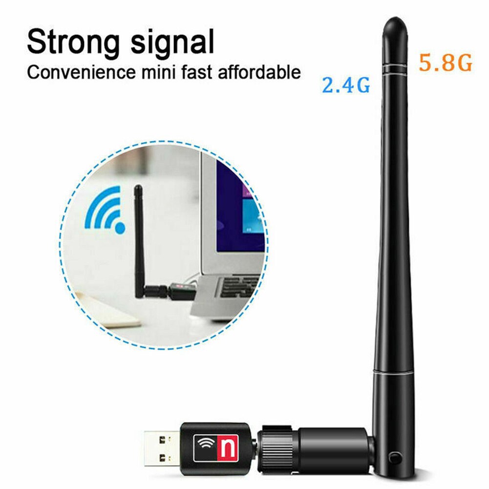 150 M Antenne Easy Apply Mini Dongle Wifi Adapter Netwerkkaart Afneembare Stabiele Gevoelige Draadloze Usb Lange Bereik Home Office