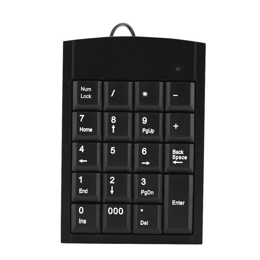 Draagbare mini usb numeriek toetsenbord numeriek toetsenbord 19 toetsen digitaal toetsenbord numeriek toetsenbord voor boekhouding kassier laptop notebook tablets