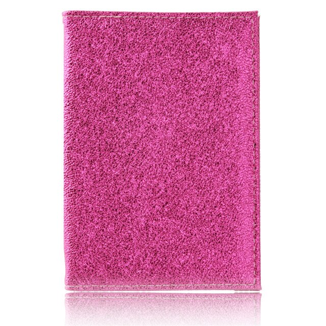 Reizen Paspoort Deksel Vrouwen Mannen Eenvoudige Paspoort Id Card Cover Pu Lederen Paspoort Portemonnee Paspoorthouder: rose red