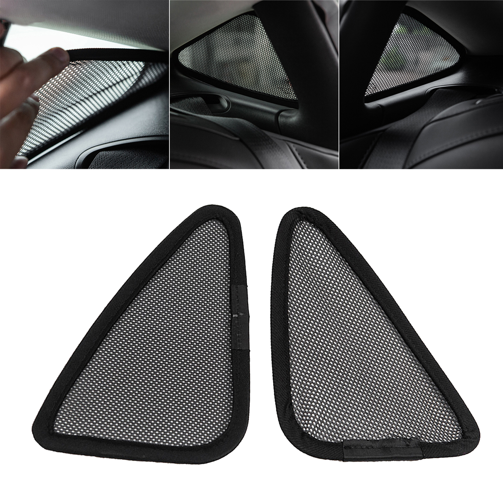2 uds funda parasol para coche Triangular red Tesla modelo 3 fácil de instalar
