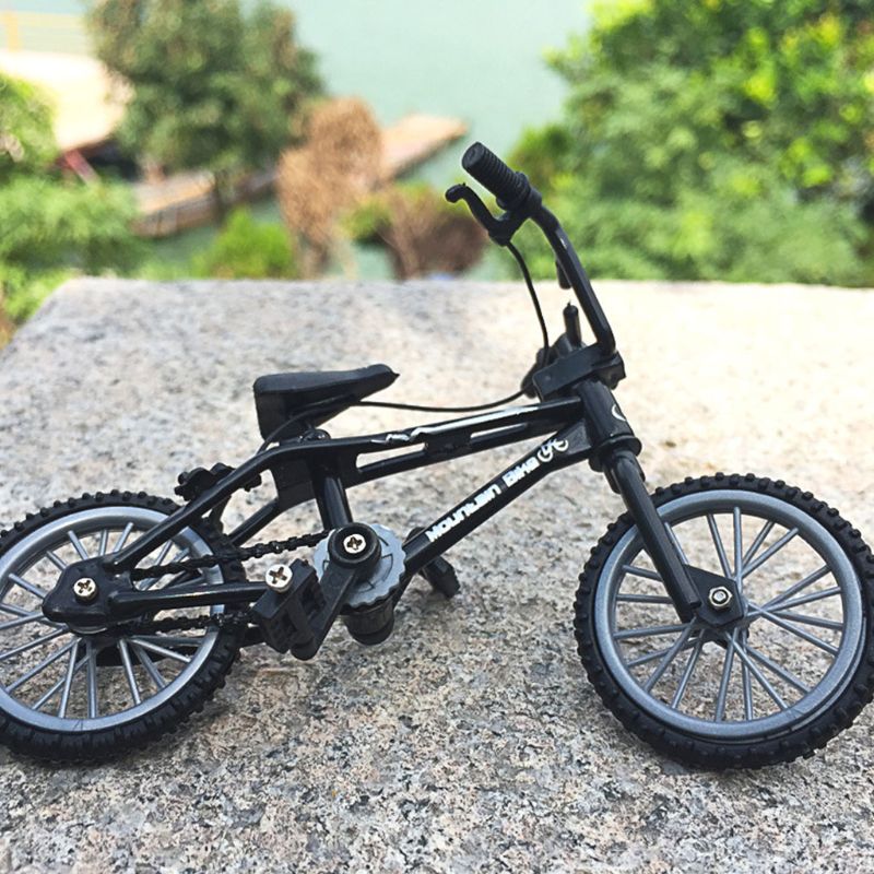 Mini dedo brinquedos de bicicleta liga miniatura mtb bicicleta modelo diy simulação criativa mountain bike ciclismo crianças presentes educativos
