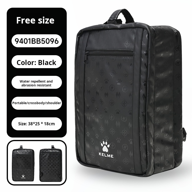 Kelme-Sac d'entraînement de football, sac à dos étudiant, grande capacité, sac de rangement multicouche pour chaussures de football, sac messager de sport: couleur blanche