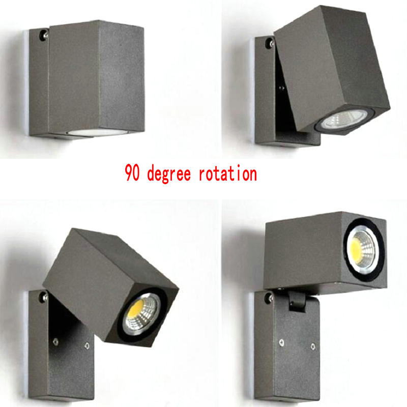 Gu10 kolbe ledet utendørs vegglampe vanntett  ip65 vegglampe  ac85v-265v veranda utendørs belysning