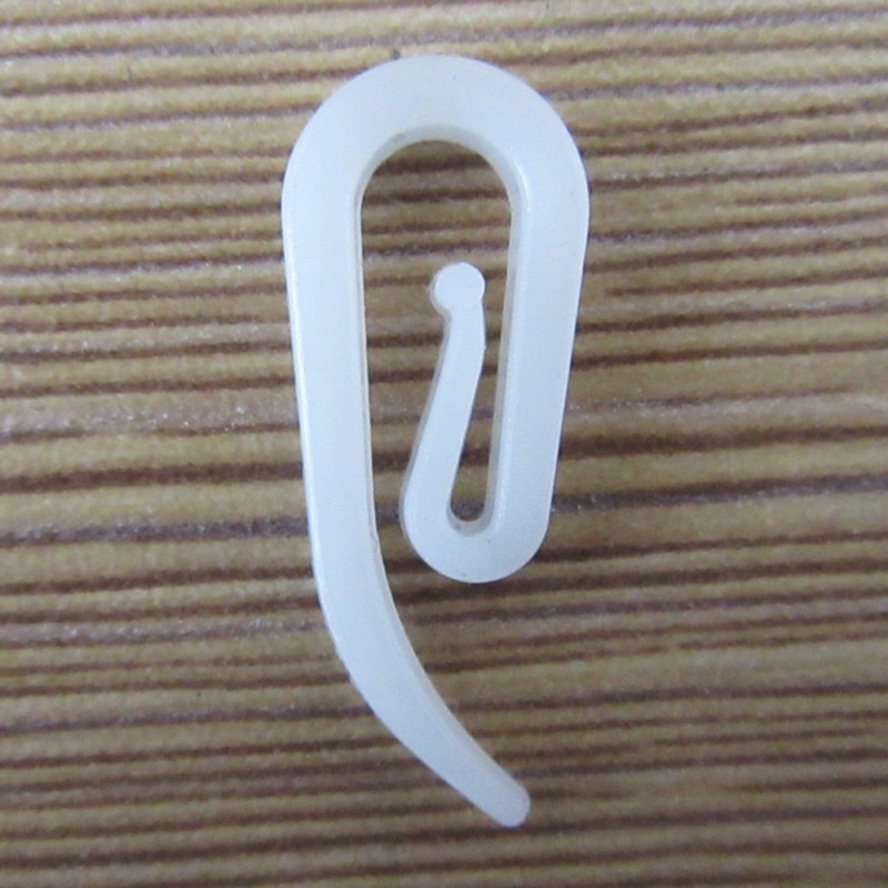 100 Stuks Gordijn Plooi Haken Voor Gordijnen Haken Wit Plastic Vorm Gordijn Opknoping Accessoires