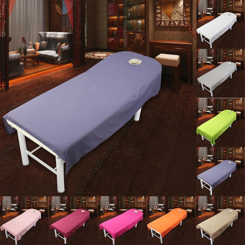 Draps de Salon de beauté, couverture de Table de lit avec trou, traitement de Massage SPA beauté 1 pièces