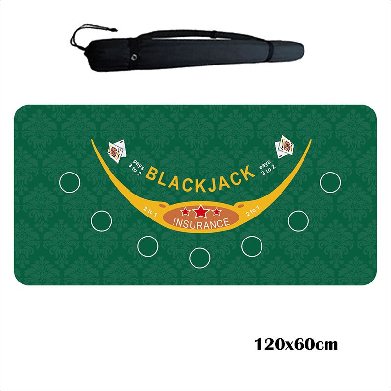 Tapis de Table de jeu de 1.2m, tissu de dessus de Table en caoutchouc, pour jeu de Poker Casino, Texas Hold'em Sic Bo, Blackjack, tapis de jeu: Blackjack