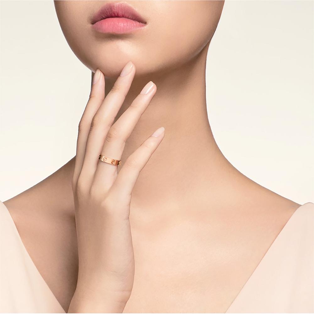 Wedding rings for women rose gold Stainless Steel jewelry Screw crystal Zircon party acero inoxidable joyeria mujer ring