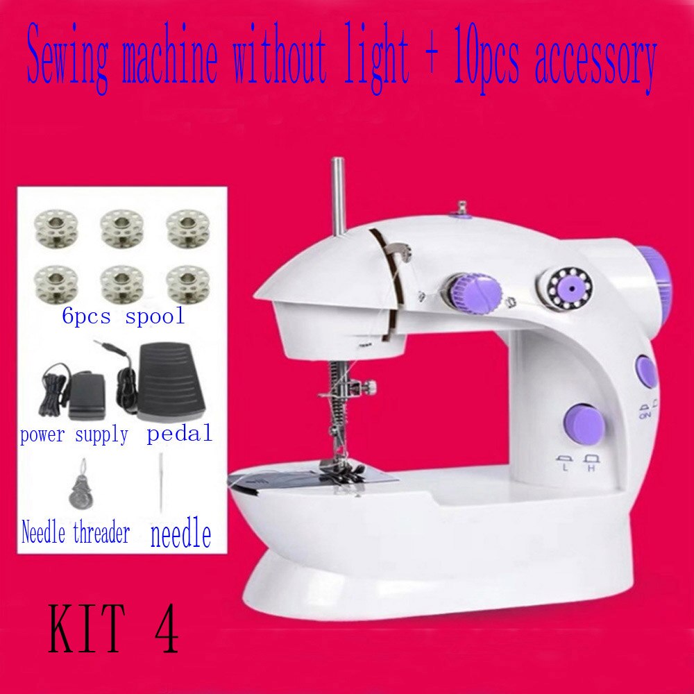 Mini Machine à coudre | Machine à coudre, Portable, couture, broderie sans fil, vêtements, tissus, Machine à coudre électrique manuelle, accessoires: KIT 4 with US plug