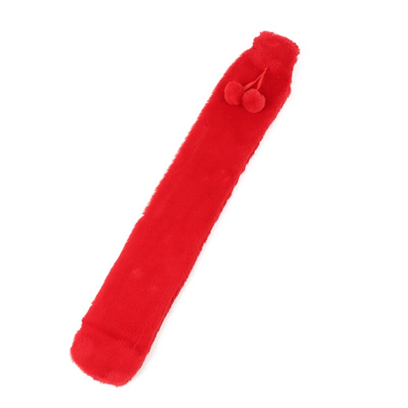 2000Ml Leuke 2 Ballen Pluche Cover Waterfles Lange Strip Vorm Anti-Brandwonden -Water Zak water Vullen Handwarmer: red