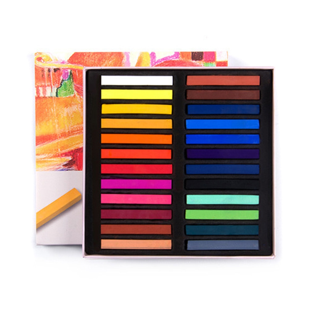 Blød pastel sæt firkantet pastel kridt firkantet kunstner pastel sæt boks  of 12/24/36/48 forskellige farver 6.5 * 1 * 1cm em88