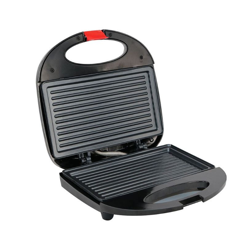 Böjd rand omelett bröd våffla smörgåsmaskin grill non-stick beläggning cool touch handtag halkfria fötter bakare