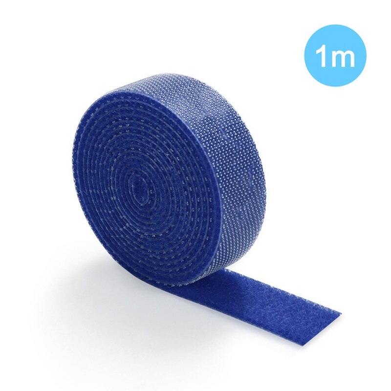 1M 3M 5M Cable Organizer Wire Winder Holder Earphone Mouse Cord Clip Protector USB Cable Management Wiring Harness: 1M-blue