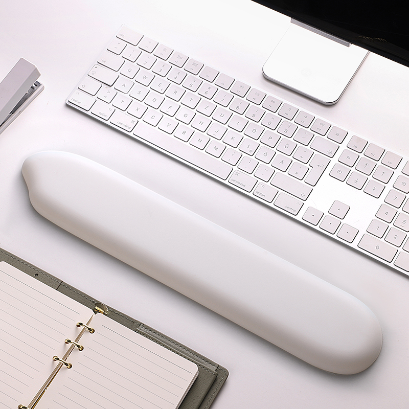Ergonomics Silicone Wrist Protector Keyboard Hand Rest Soft Touch Office Men And Women Hand Pillow Rice Shaped Mouse Pad: Orange