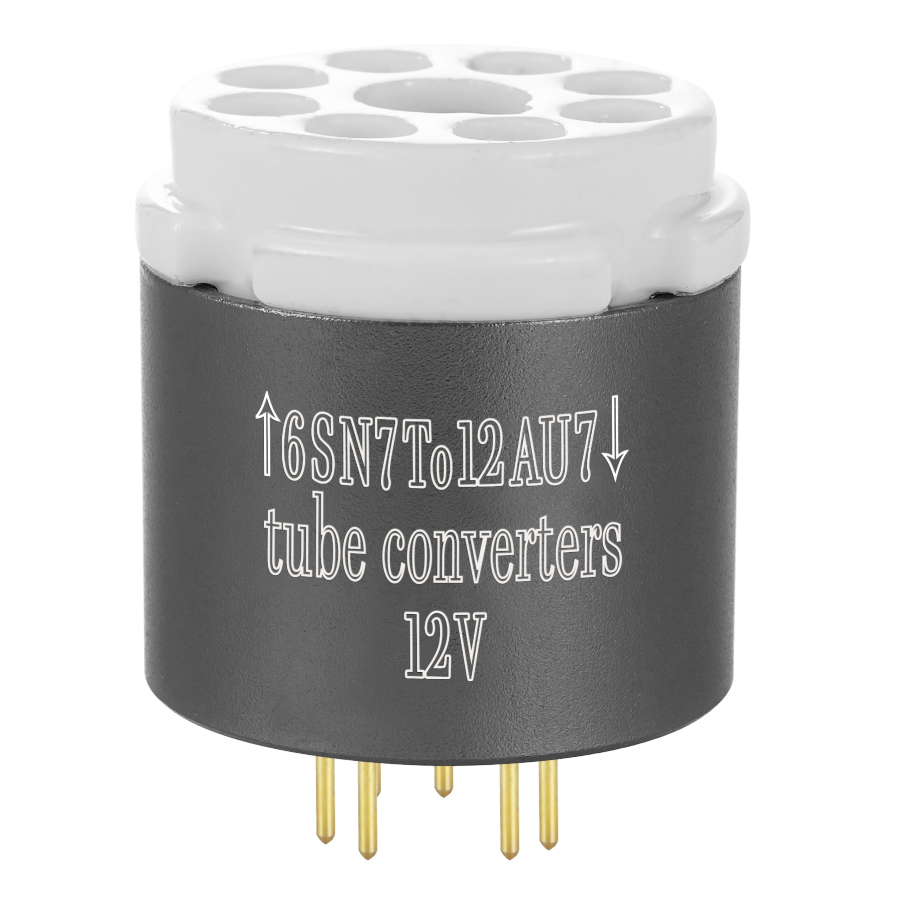 6SN7 CV181 a ECC83 12AX7 ECC82 12AU7 ECC81 12AT7 7025 CV4003 CV4004 5751 Adaptador de enchufe de conversión de amplificador de tubo de vacío 6,3 V o 12,6 V: Caqui