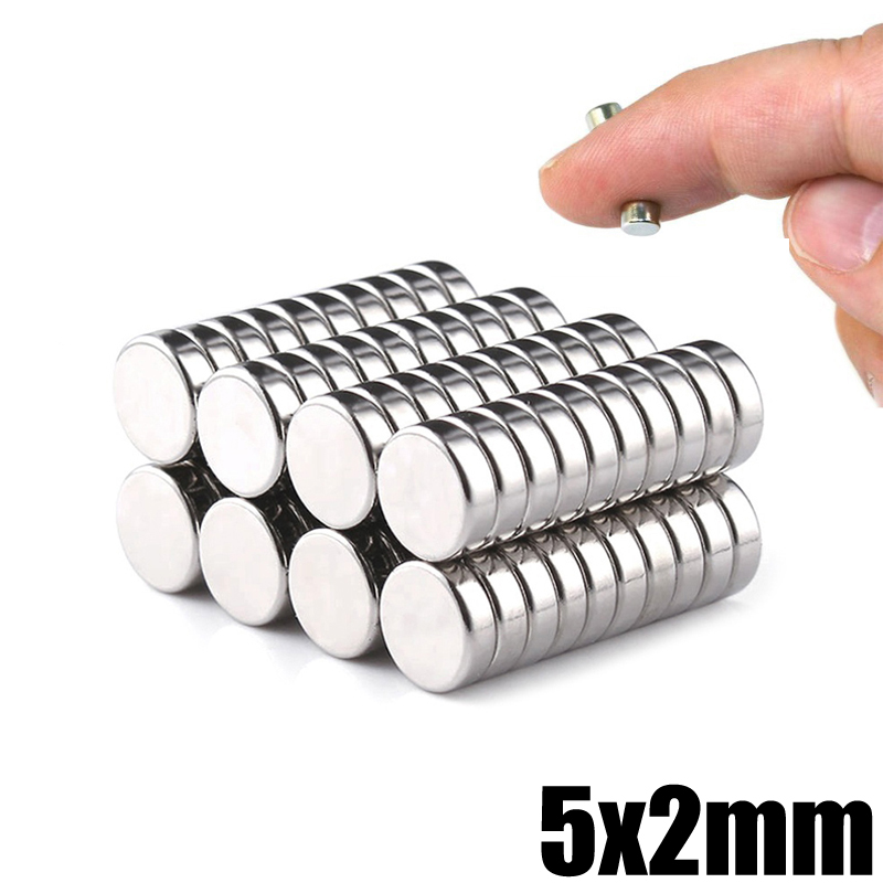 100 Stks 5x2 Neodymium Magneet 5mm x 2mm N35 NdFeB Permanente Kleine Ronde Super Krachtige Sterke magnetische Magneten Disc