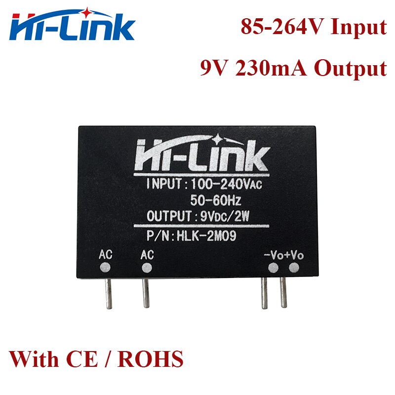 Livre o Navio 2 pçs/lote 220V para 9V 230mA HLK-2M09 único out mini AC DC isolada interruptor de alimentação