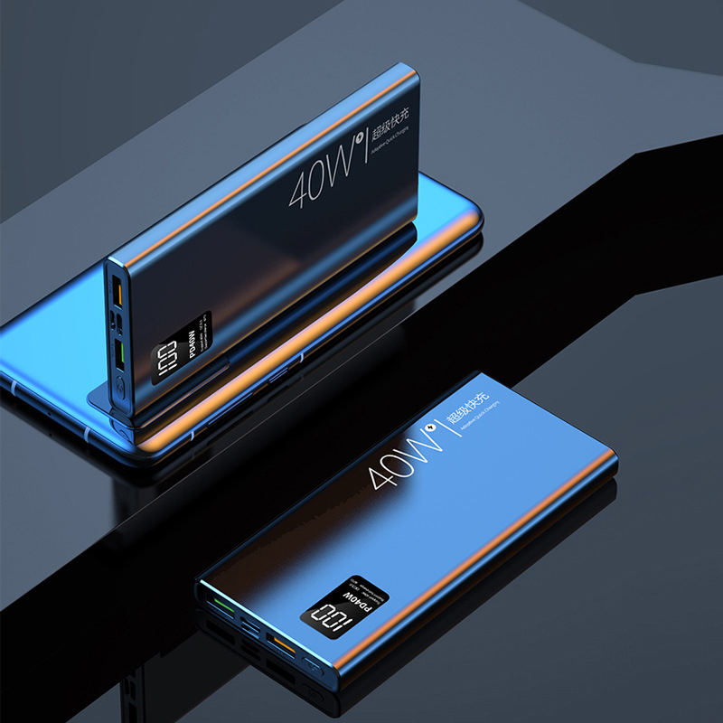 Powerbank 20000 mah bærbar superhurtig opladning powerbank digital skærm eksternt batteri til iphone xiaomi