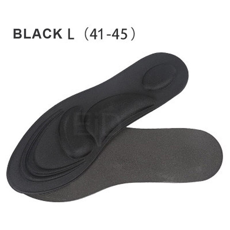 Ortotiske minneskum innleggssåler flate føtter buestøtte innleggssåle plantillas fascitis sko pute ortopedisk komfort fotputer innlegg: Svart l  eu 41-45