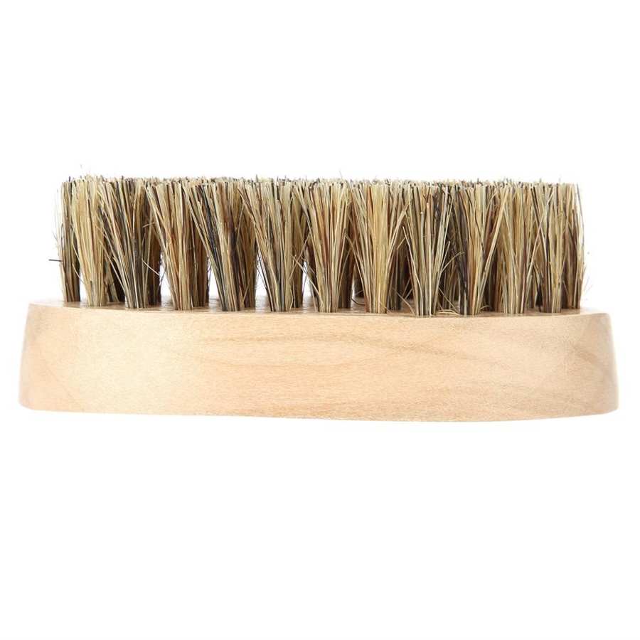 Mannen Baard Borstel Zachte Haren Snor Kam Borstel Ovale Houten Handvat Kapper Salon Baard Vormgeven Schoonmaken Tool Mannelijke Scheerkwast