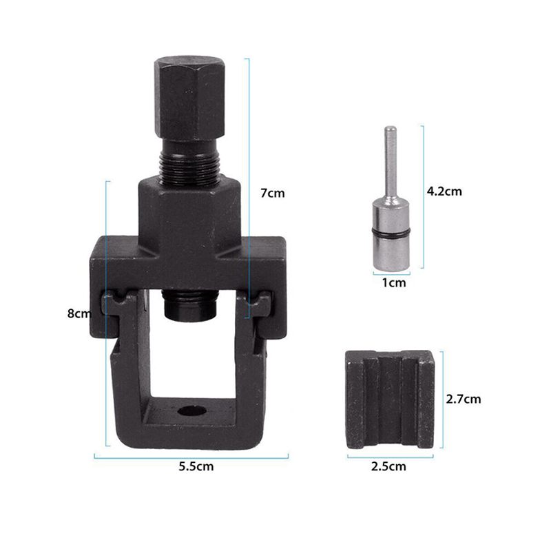 Herramienta Universal de extracción de eslabones de cadena de motocicleta, divisor de cadena de acero al carbono, herramientas de reparación de rebitador de cadena de motocicleta y bicicleta