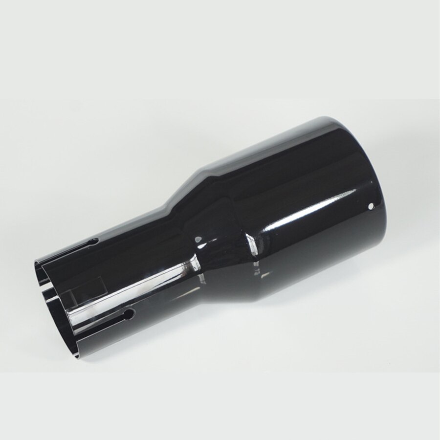 Tubo de escape negro de acero inoxidable para coche, boquilla de silenciador de pintura para hornear, 2,5 &quot;de entrada, 3,5&quot; de salida