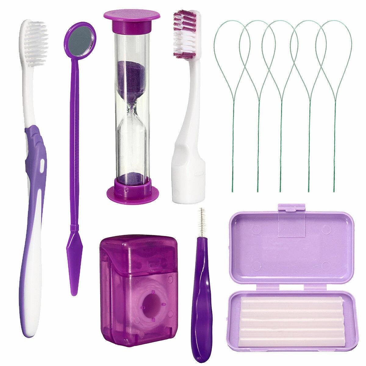 Orthdent 8 Stks/set Dental Tanden Orthodontische Care Kit Orale Borstel Floss Draad Wa
