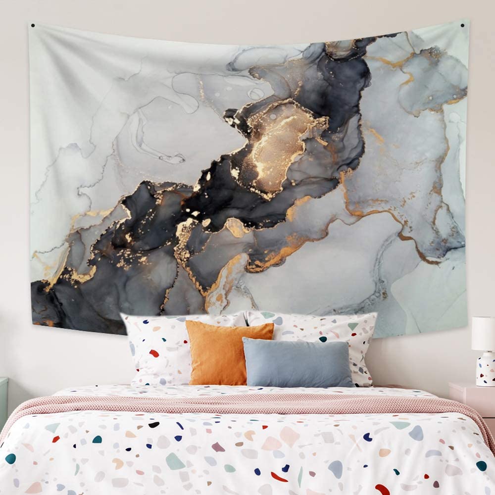 Gold Grey Stone Nature Textured Abstract Art Liquid Flow Modern Luxury Elegance Artwork Wall Hanging