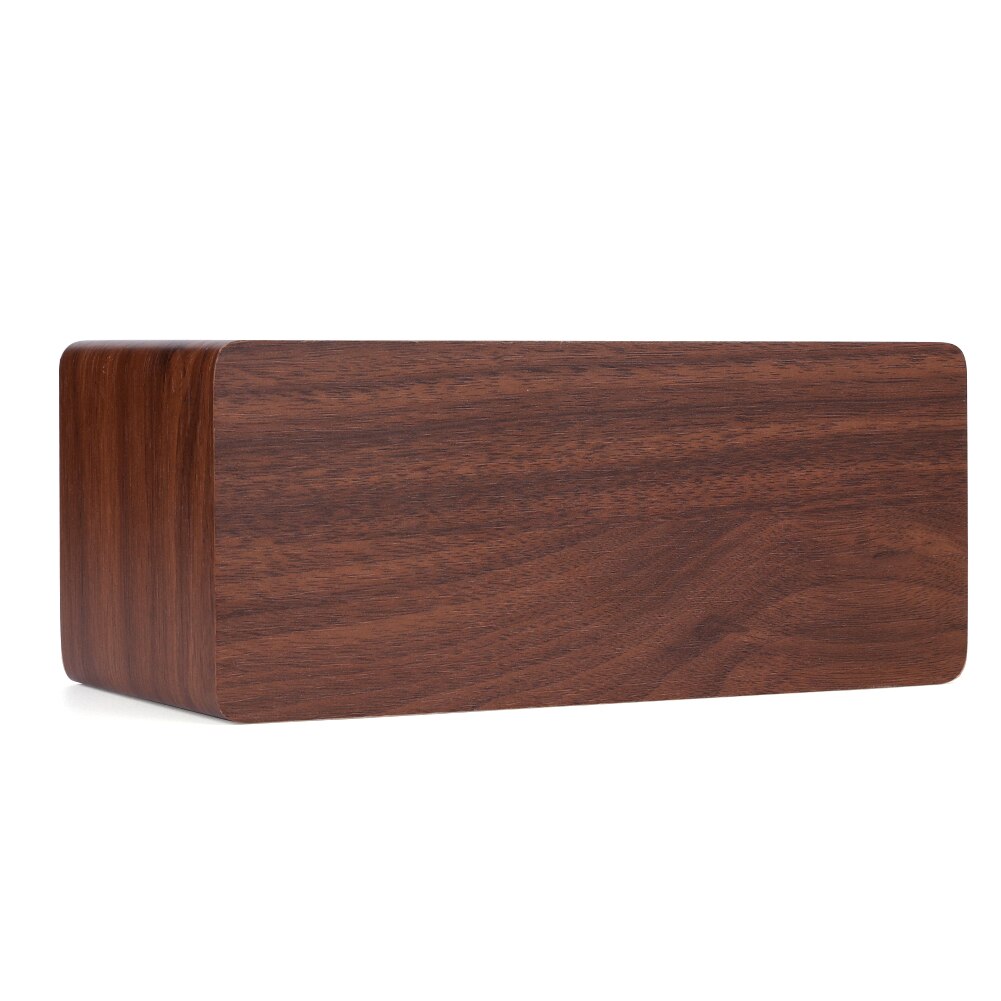 Digital Home Decoration Wooden Electric Alarm Clock with Wireless Charging Pad LED Digital Charger for BedroomUSB Charging Cable: Brown