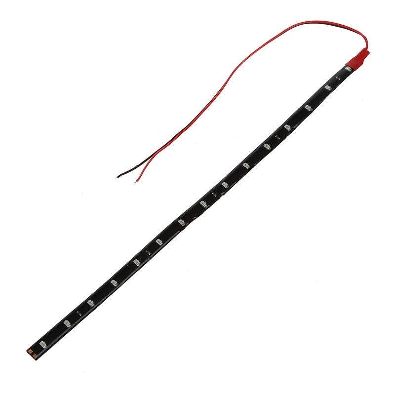 2 x lysstreng 15 led striper 30 cm rød lys lenke 12v