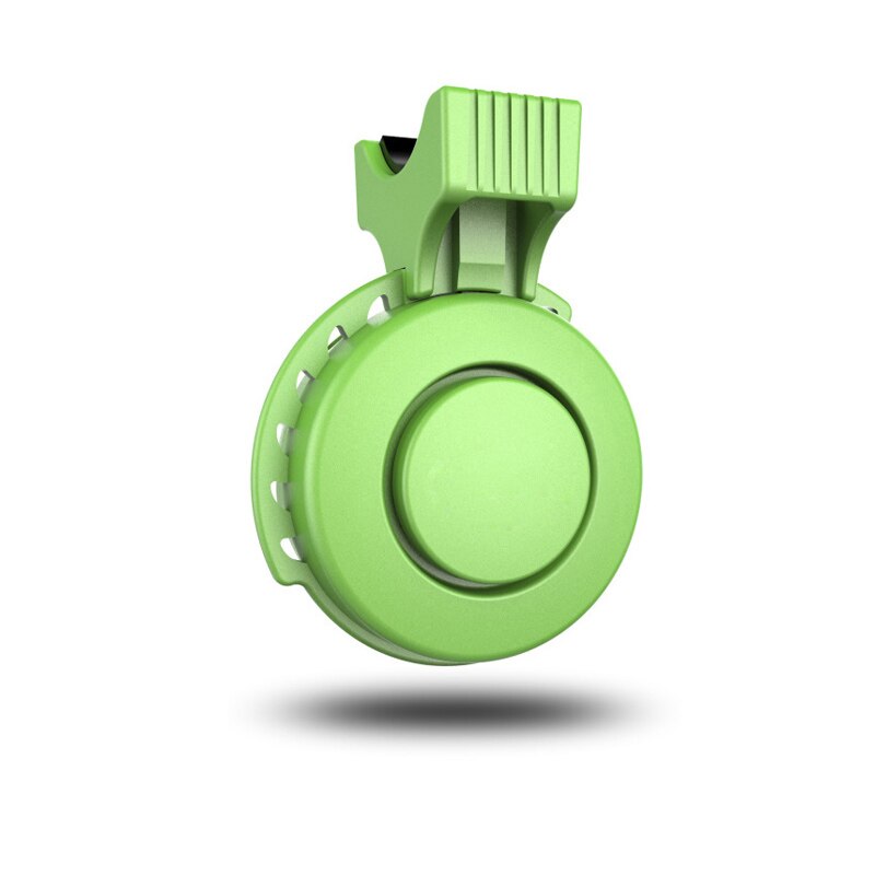 Bocina electrónica para bicicleta, recargable vía USB, a prueba de agua, volumen alto, manillar de bicicleta eléctrica, minitimbre con alarma: Green