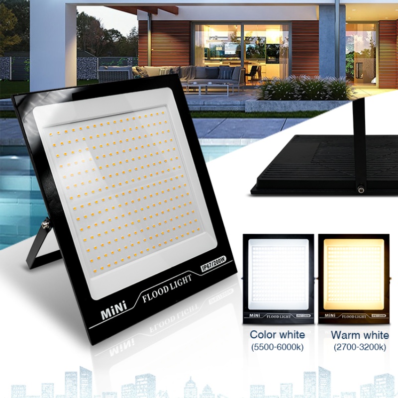 Led-strålkastare 220v 10w 20w 30w 50w 100w 150w 200w ip67 vattentäta strålkastare utomhusgarage gata trädgård gård väggbelysning
