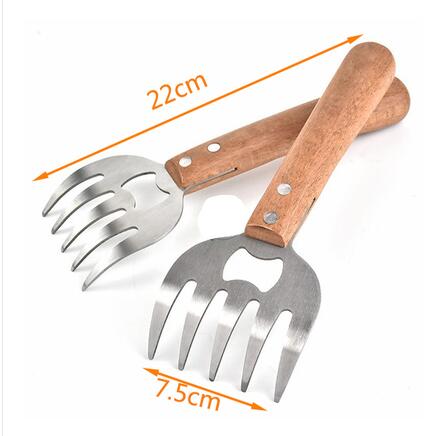Metall kött klor strimla vassa björn lyft tång köttberedare för kalkon stek gaffel mörare grillverktyg från bränt: D