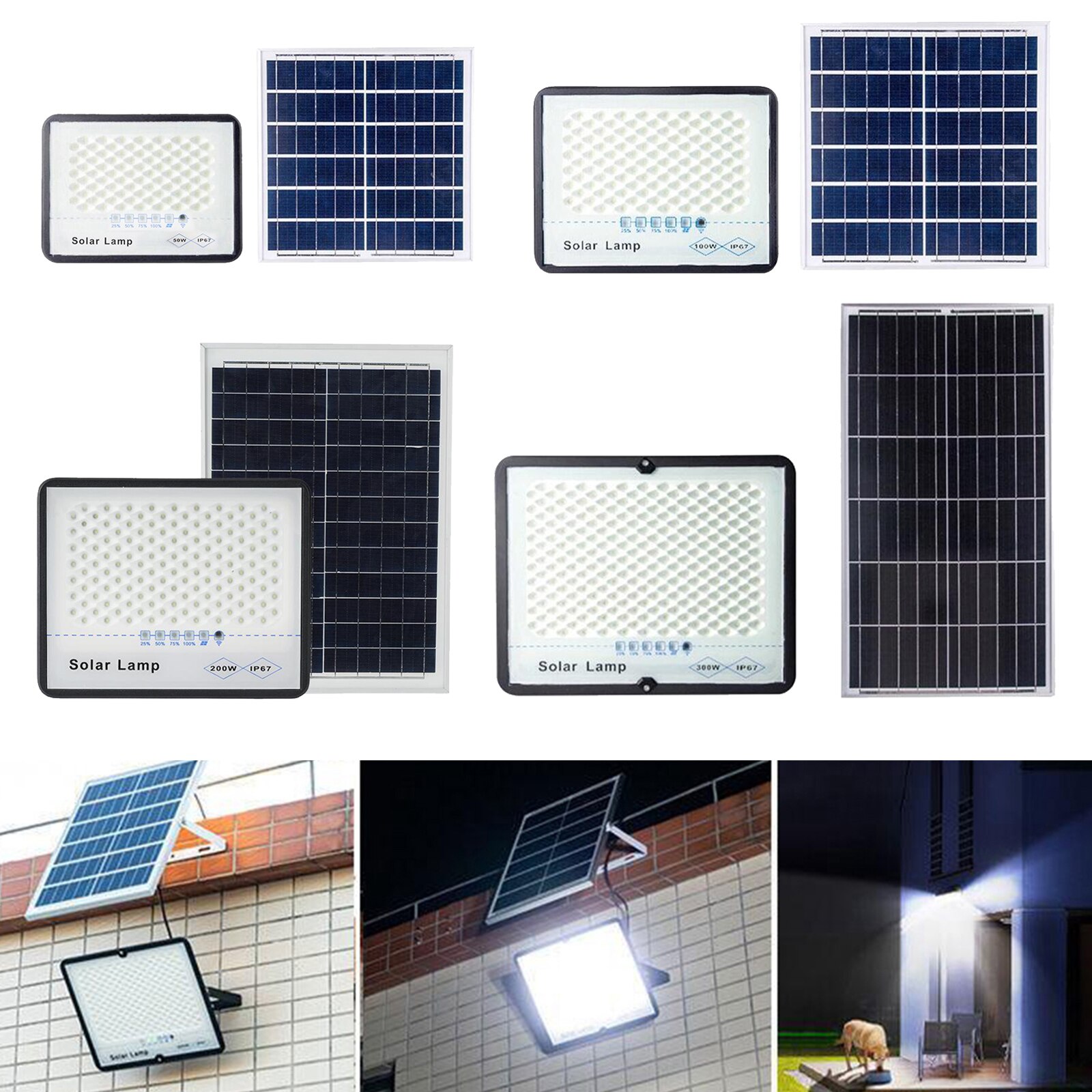 LED Solar Panel Light Outdoor Garden Wall Fence Gutter Yard Lamp Remote Control