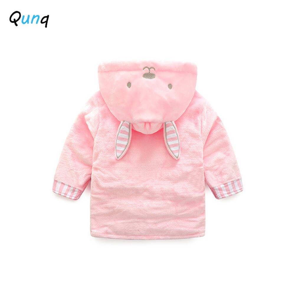 Bata de dormir con capucha para niños y niñas, ropa de dormir cálida de franela, con dibujos de animales, Otoño e Invierno