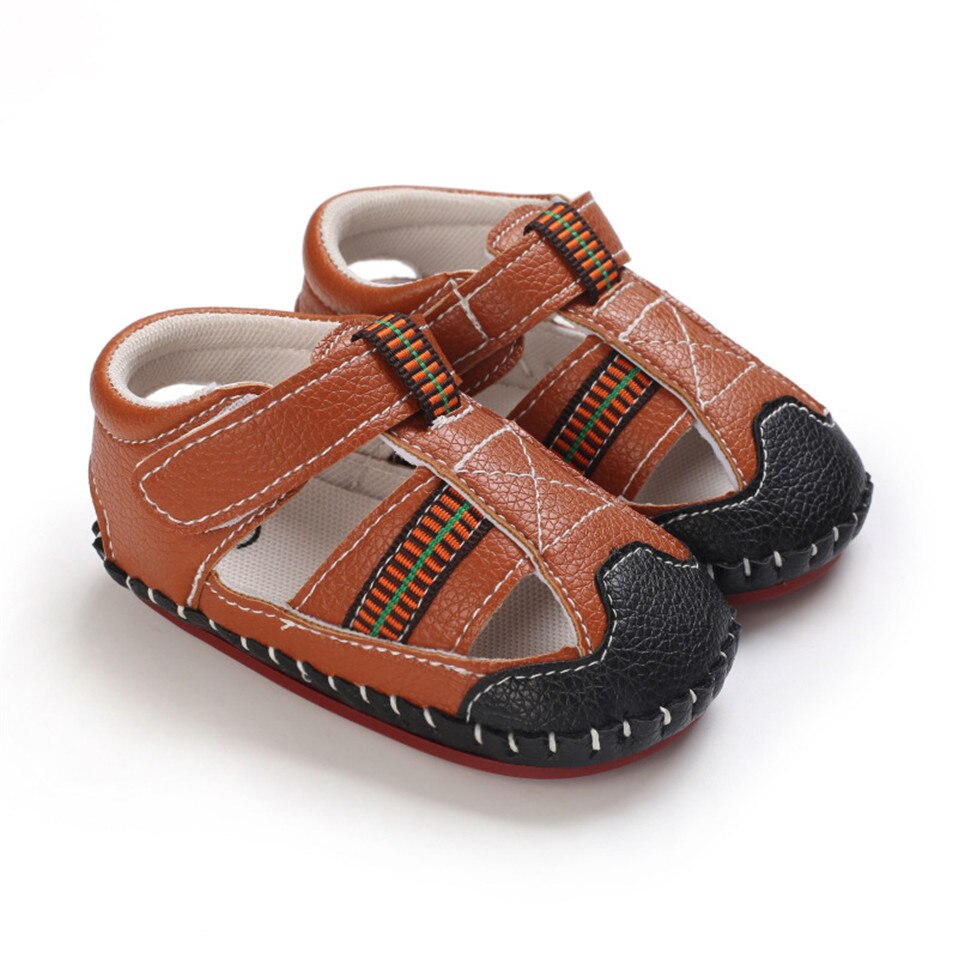 New PU Baby sandali antiscivolo bambino estate suola in gomma ragazzi moda Sneakers scarpe da neonato 0-18 mesi scarpe da bambino