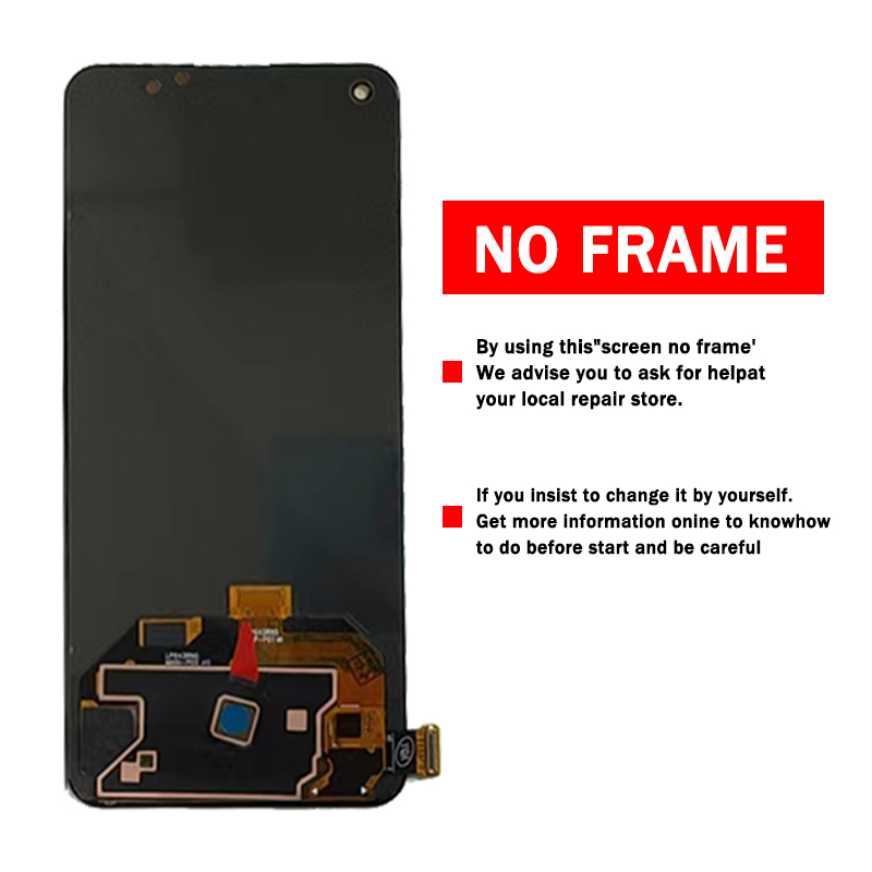 Super amoled for oppo reno 6 cph 2235 lcd-skjerm berøringspanel digitaliserer for reno 6 5g cph 2251 skjerm fingeravtrykk