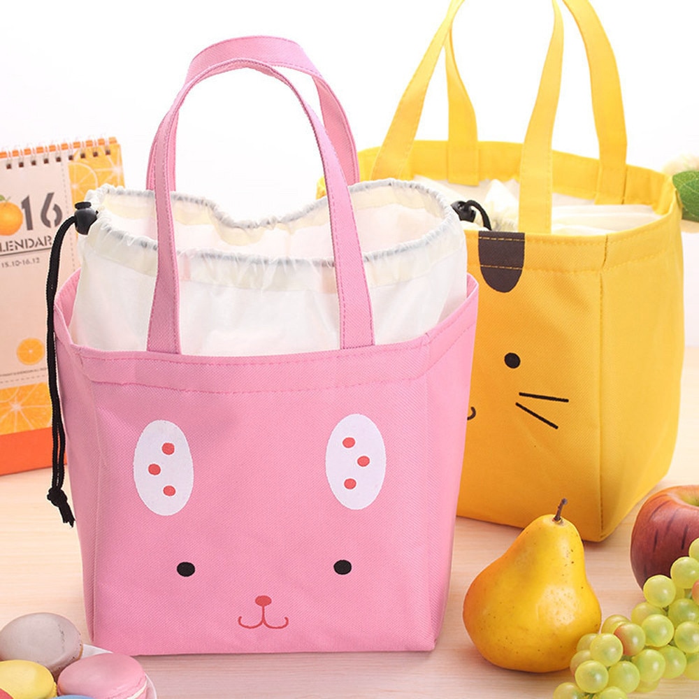 Lunch Box Cute Animal Thermal Insulated Tote Cooler Bag Bento Pouch Lunch Container life Storage sac isotherme repas